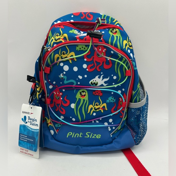 Speedo Backpack Pint Size Inner Wet Pocket Water Resistant Children’s Swim Bag - Picture 1 of 10
